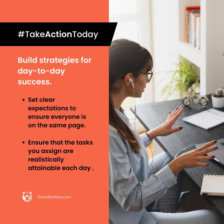 Build strategies for day-to-day success quote inside image