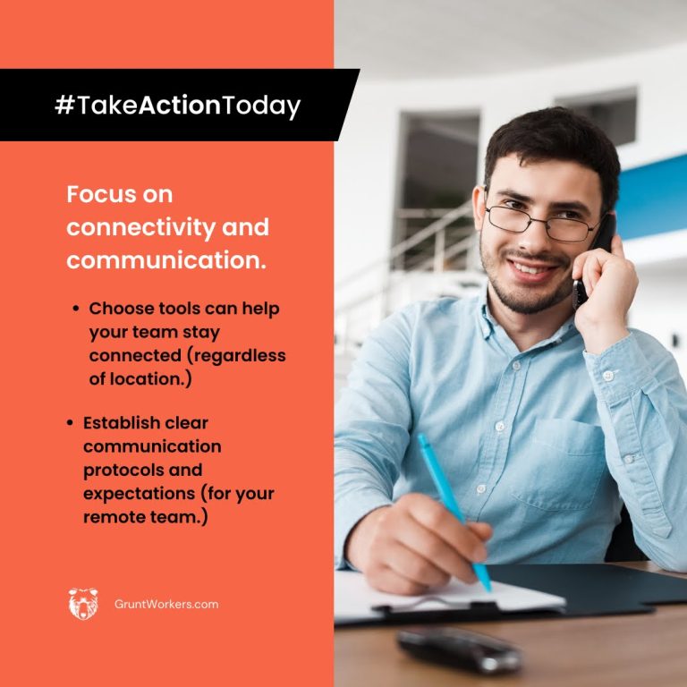 Focus on connectivity and communication quote inside image